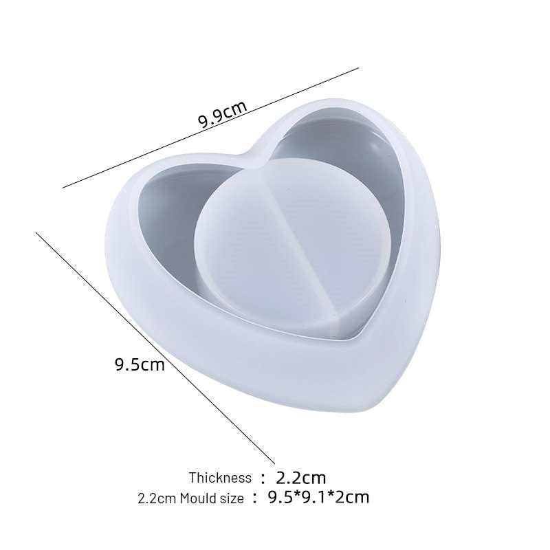 Heart Shaped Candle Holder Silicon Mould