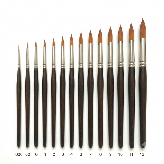 Round Paint Brushes (Pack of 10), Ideal for Workshops