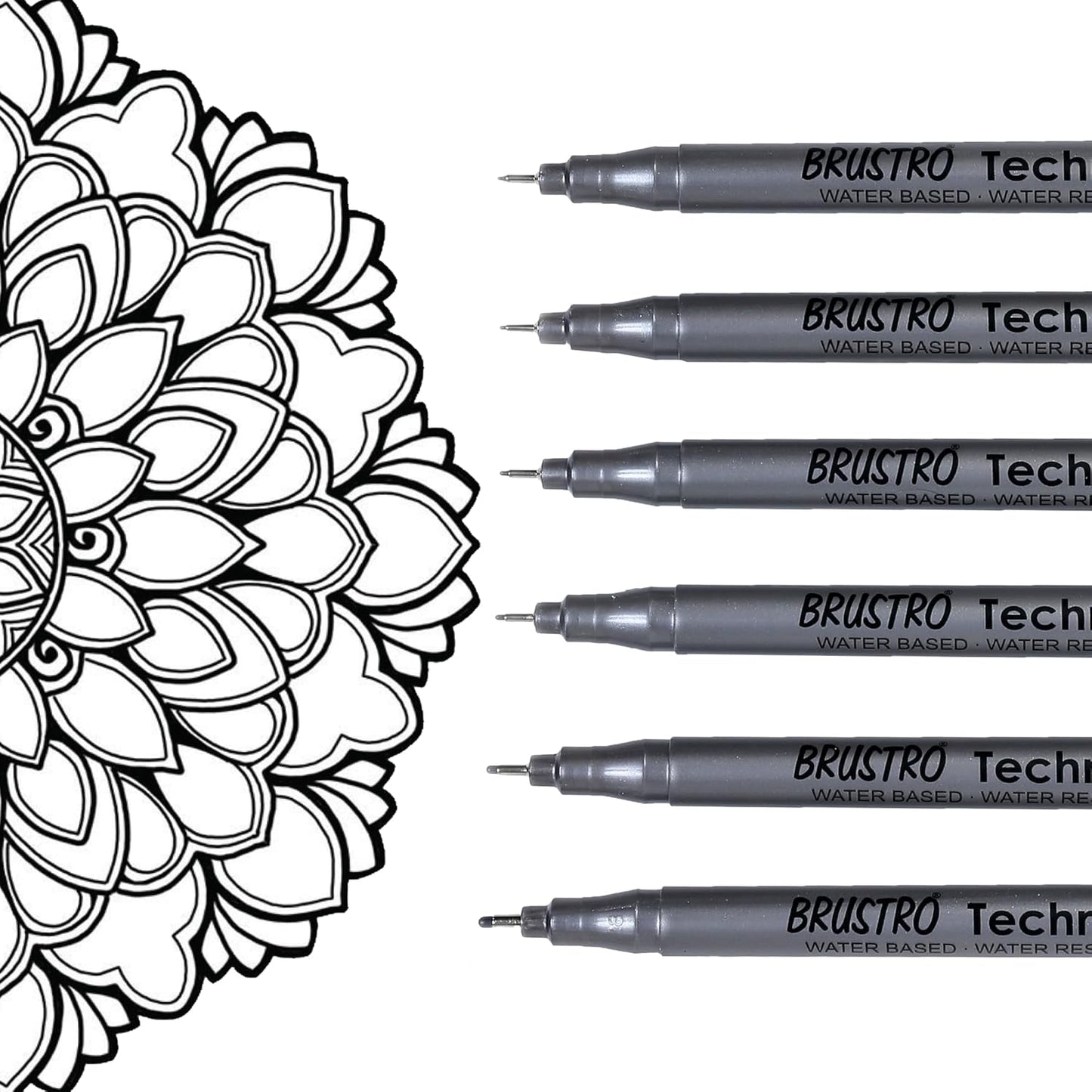 BRUSTRO Technical Pens Black Set