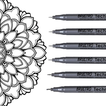 BRUSTRO Technical Pens Black Set