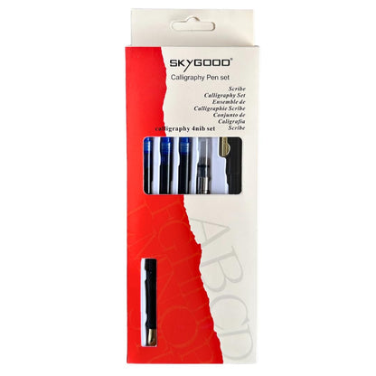 SKYGOOD Calligraphy Pen Set, 4 Nib Kit with 6 Ink Cartridges