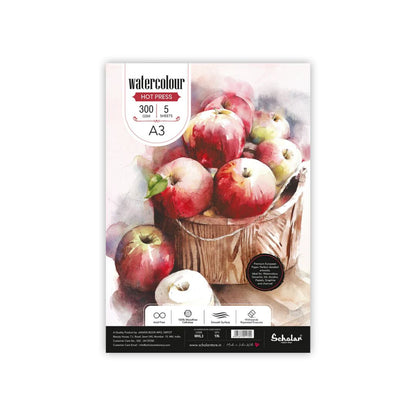 Scholar 300 Gsm Watercolour Hot Pressed Paper - Loose Sheets
