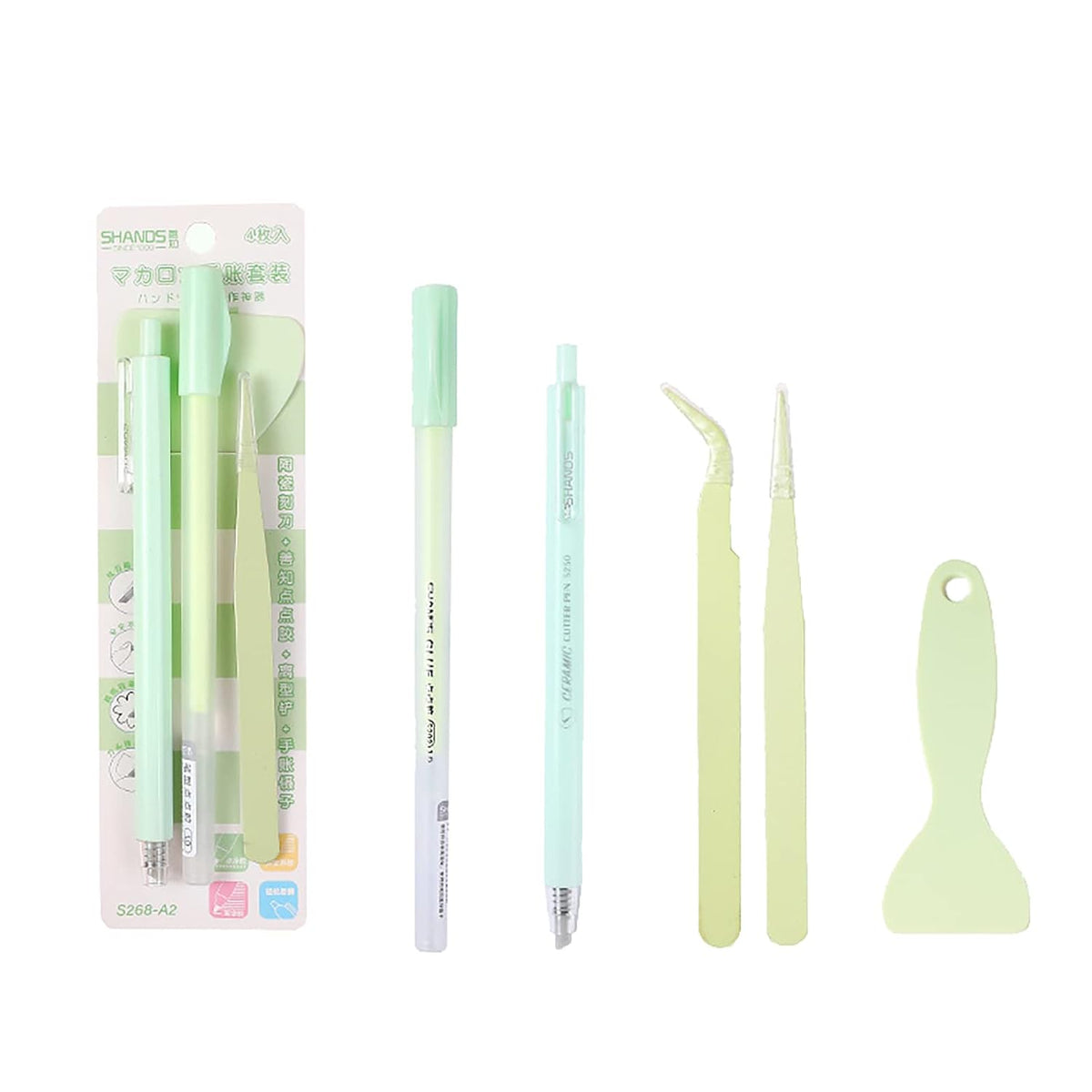 Scrapbooking Tools with Glue, Shovel, Pen Cutter for Crafts (No Tweezers)