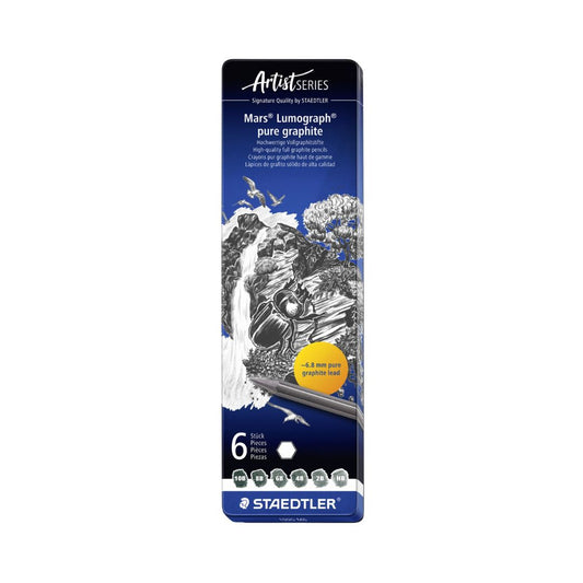 Staedtler Pure graphite pencils Mars Lumograph set of 6