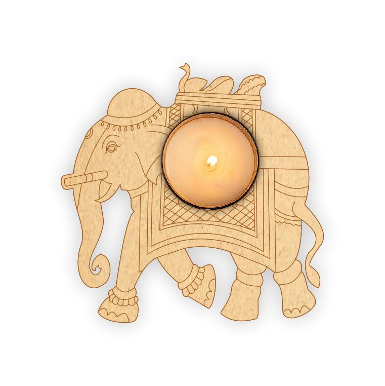 Tea Light Holder - Elephant Left Facing
