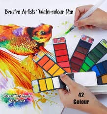 BRUSTRO Artist's Watercolour Travel Pan Set