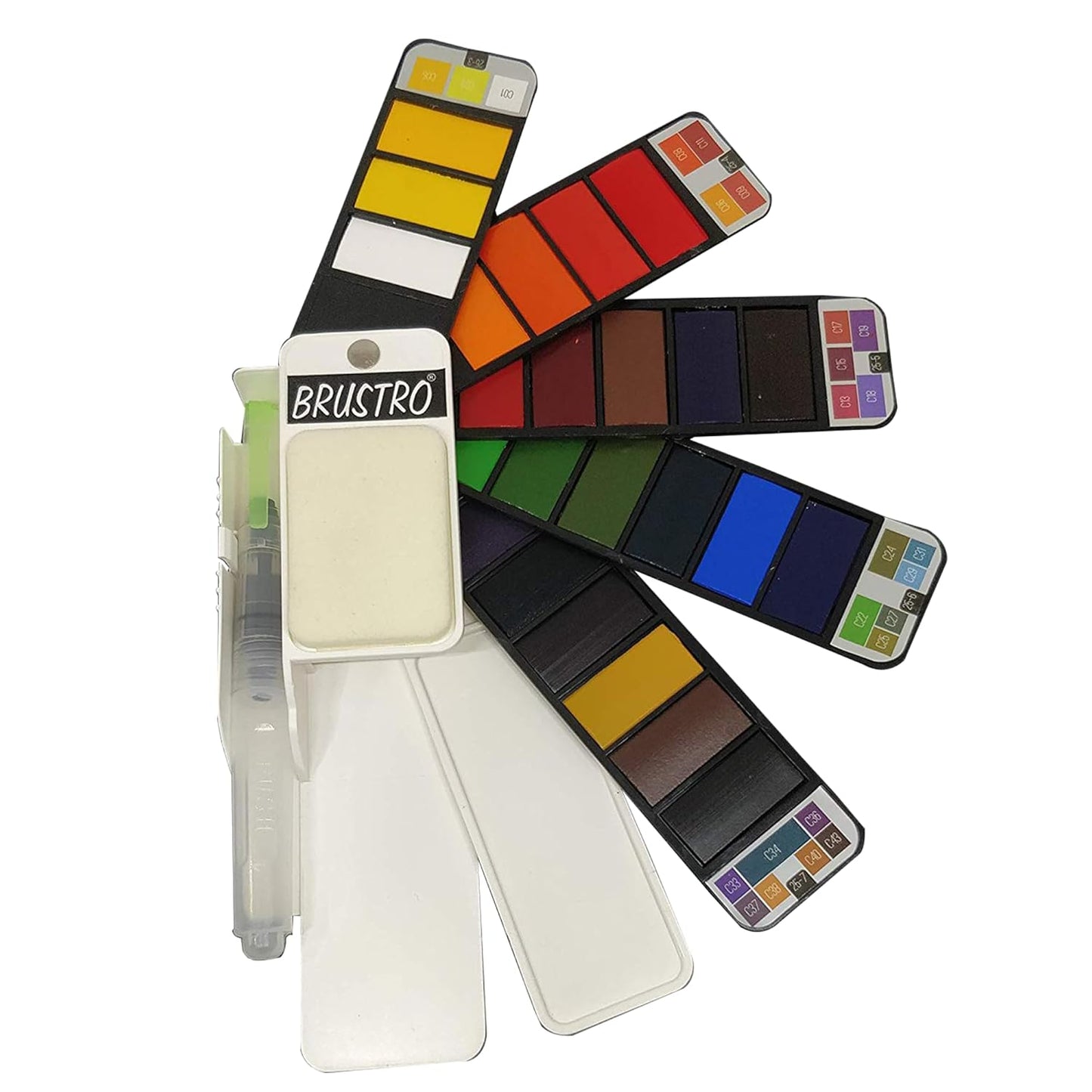 BRUSTRO Artist's Watercolour Travel Pan Set