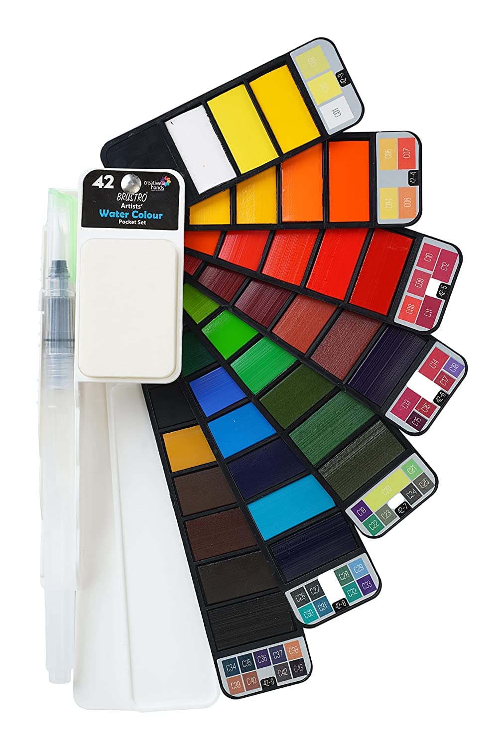 BRUSTRO Artist's Watercolour Travel Pan Set
