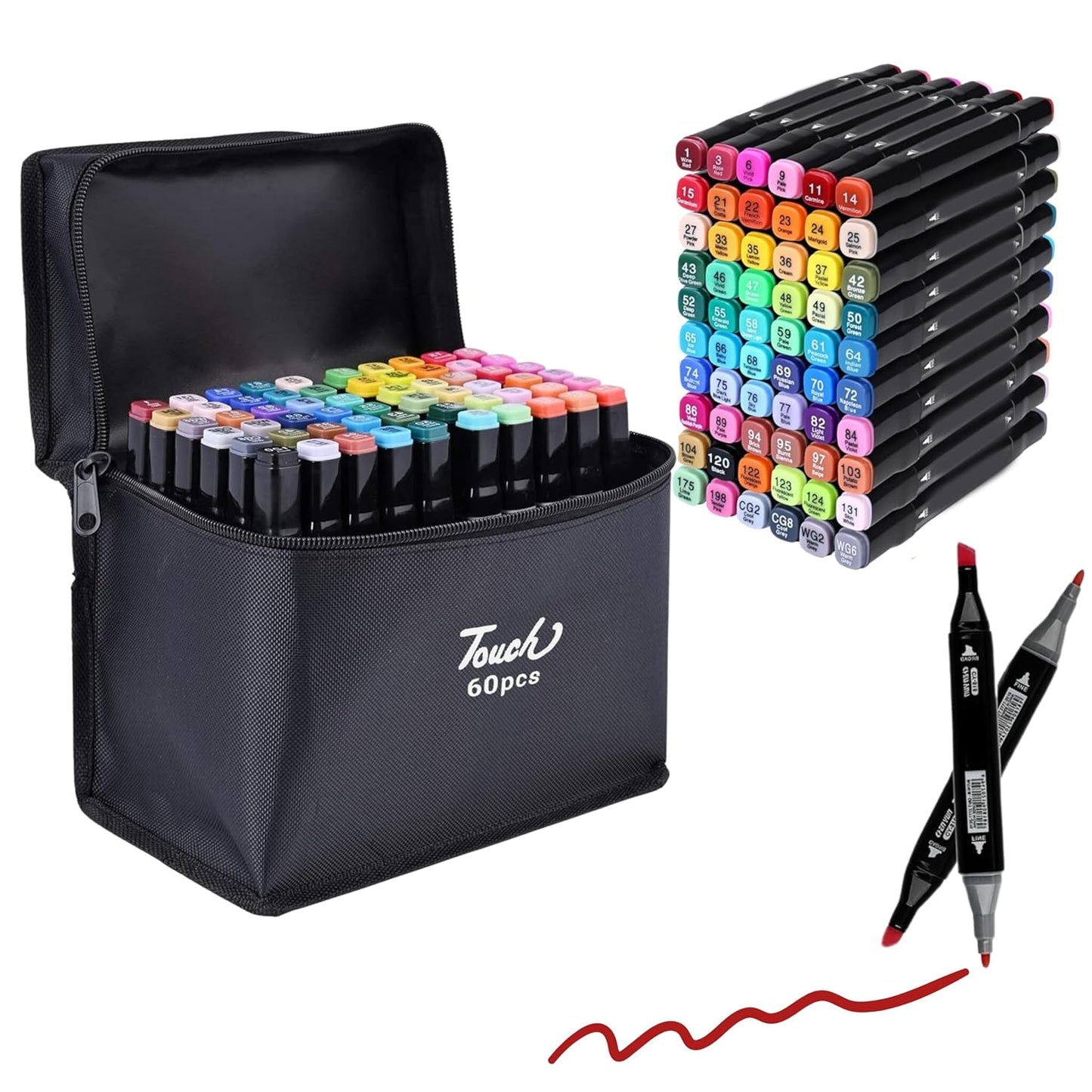 Touch Cool Alcoholic Markers, Dual Tip