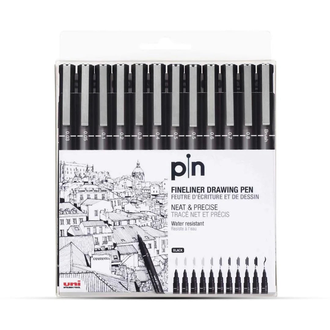 Uni-ball Fineliner Drawing Pens Set