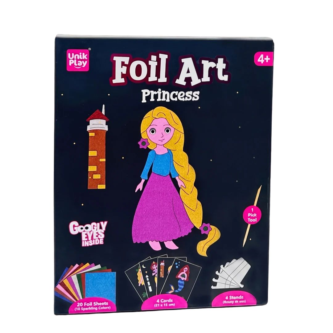 UnikPlay Foil Art Kit – Princess - Create Princess, Mermaid & More Foil Cards