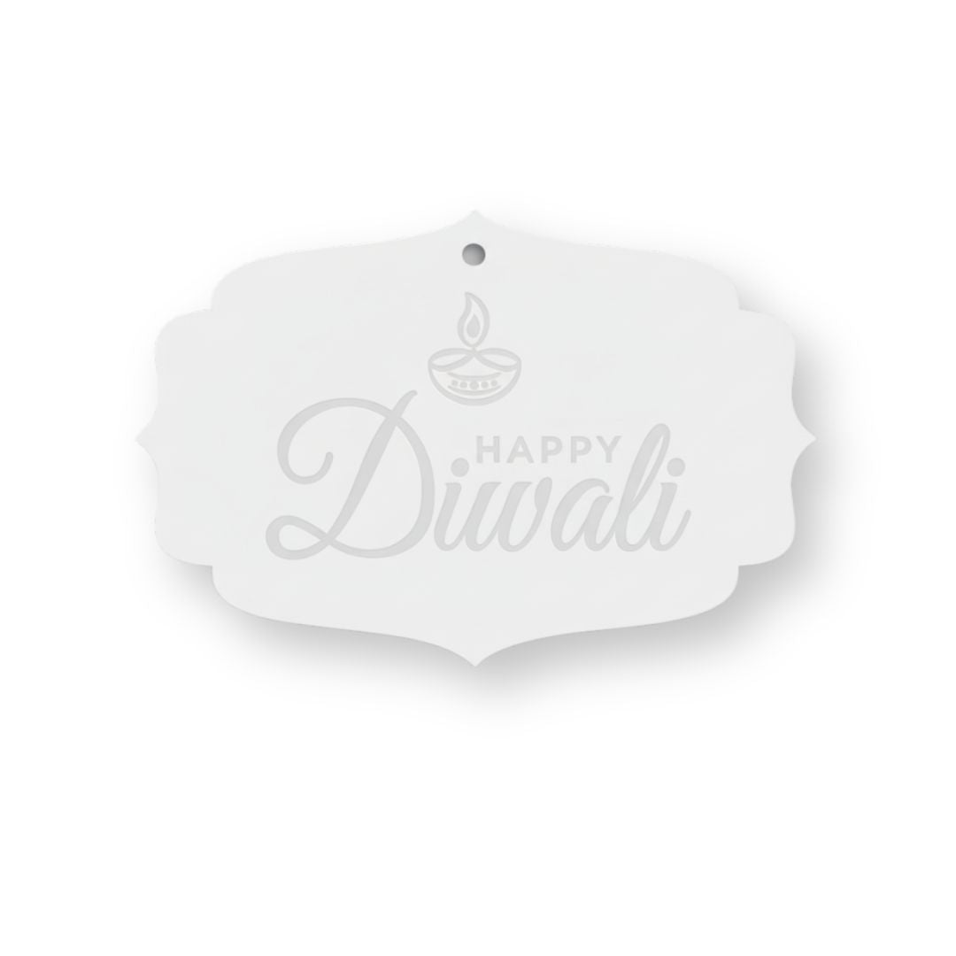 Acrylic Gift Tag - Happy Diwali (Classic)