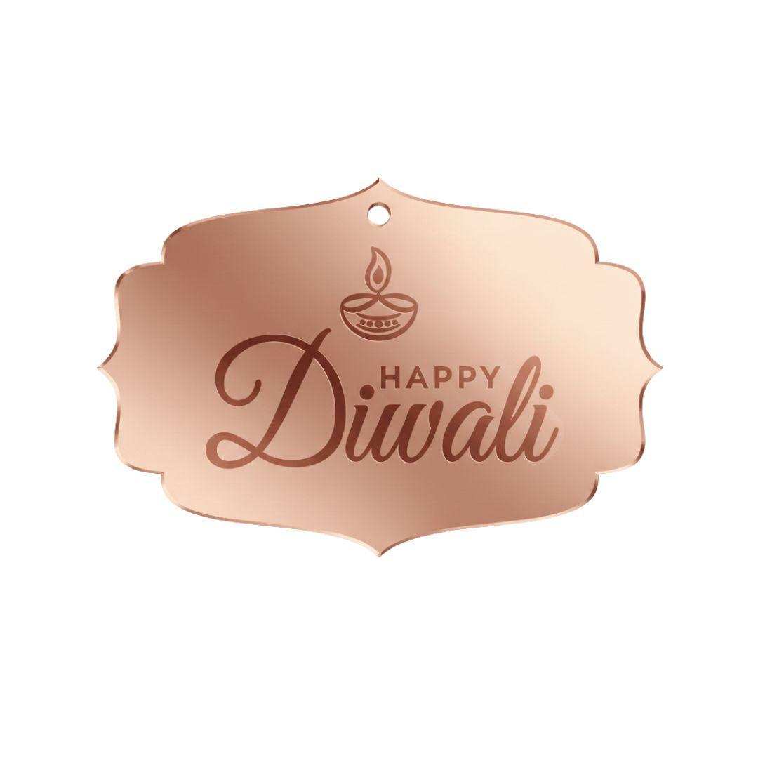 Acrylic Gift Tag - Happy Diwali (Classic)