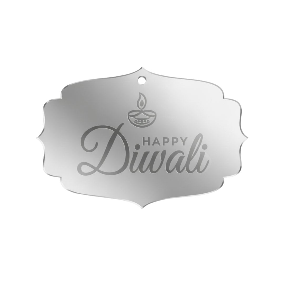 Acrylic Gift Tag - Happy Diwali (Classic)