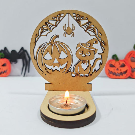 Halloween Tea Light Holder - Cute Friends