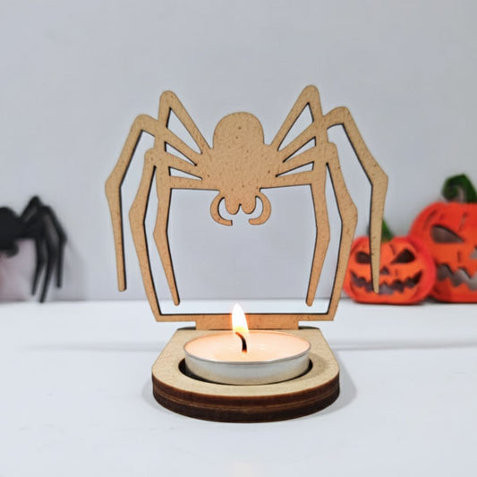 Halloween Tea Light Holder - Spider