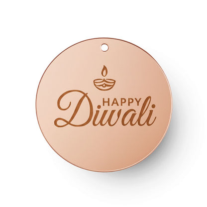 Acrylic Gift Tag - Happy Diwali (Round)