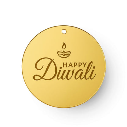 Acrylic Gift Tag - Happy Diwali (Round)