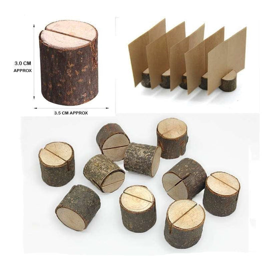 Wooden Round Slice Card Holder