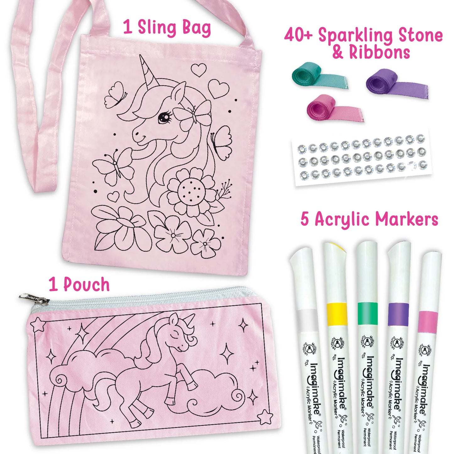 Imagimake Fabric Art Unicorn | DIY Craft Kit for Girls