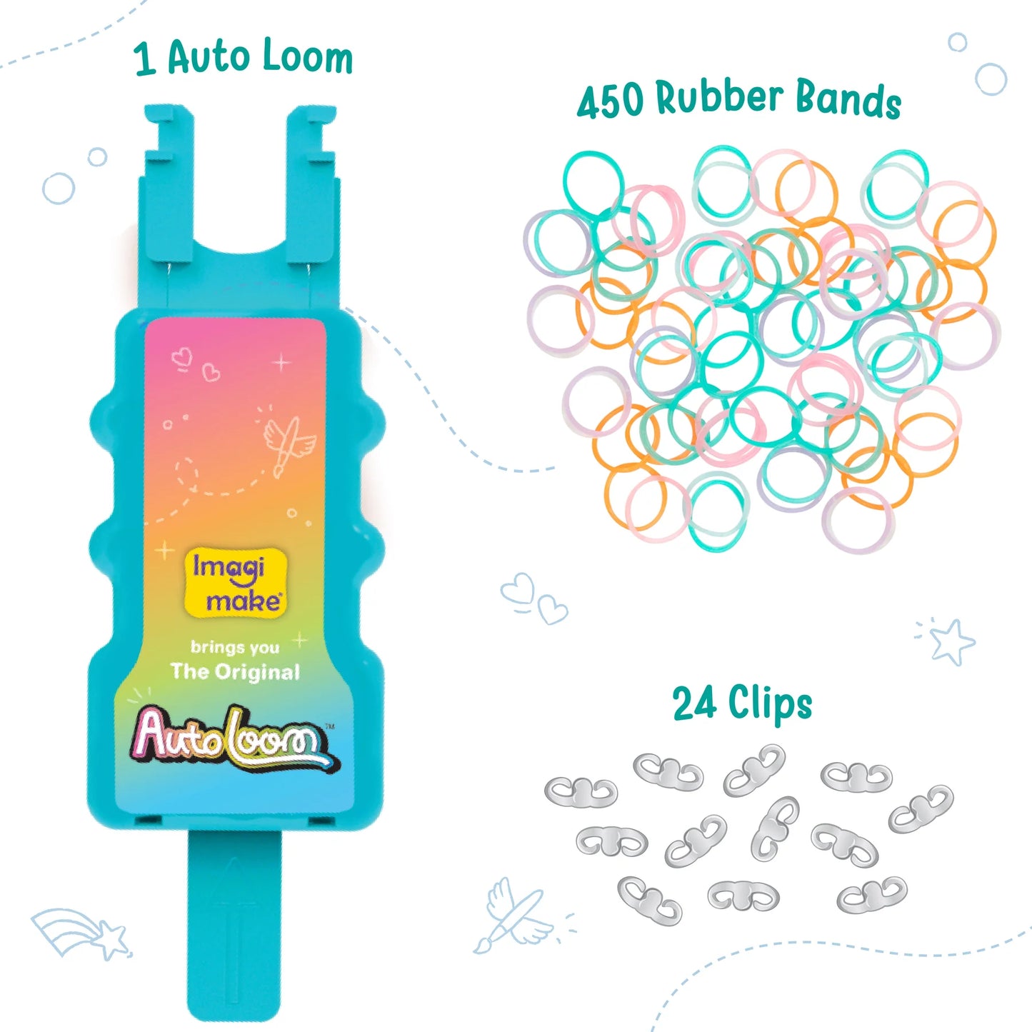 Imagimake Rainbow Loom Glow in the Dark | Bracelet Making Kit