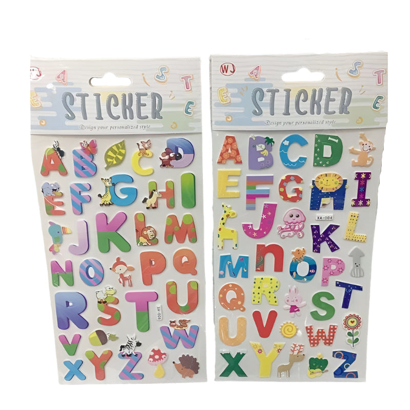 Funny Cartoon Alphabets Sticker