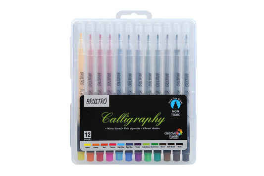 BRUSTRO Calligraphy Pen | 2mm | Set of 12 Colours