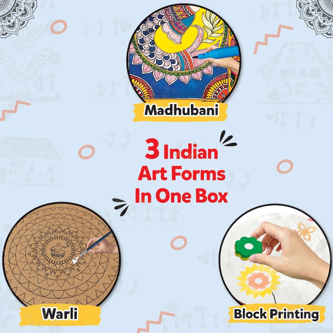 Little Berry 3 in 1 Indian Art Forms Kit