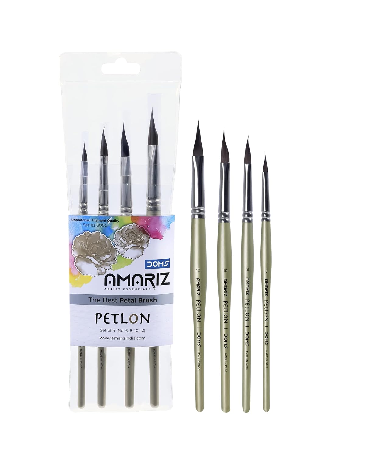 DOMS Amariz Artist Essentials Petlon Petal Paintbrush Set of 4