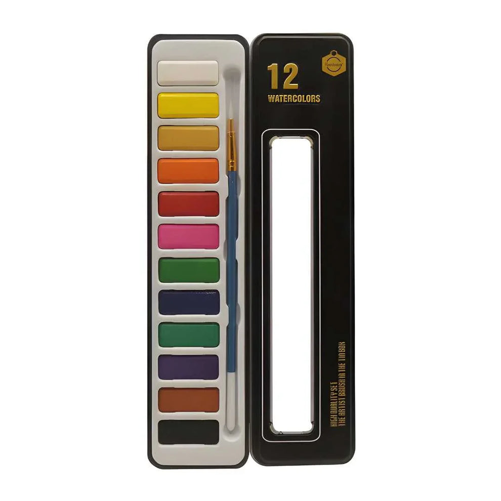 Keep Smiling Water Cake Colours set of 12 Shades in Tin Box