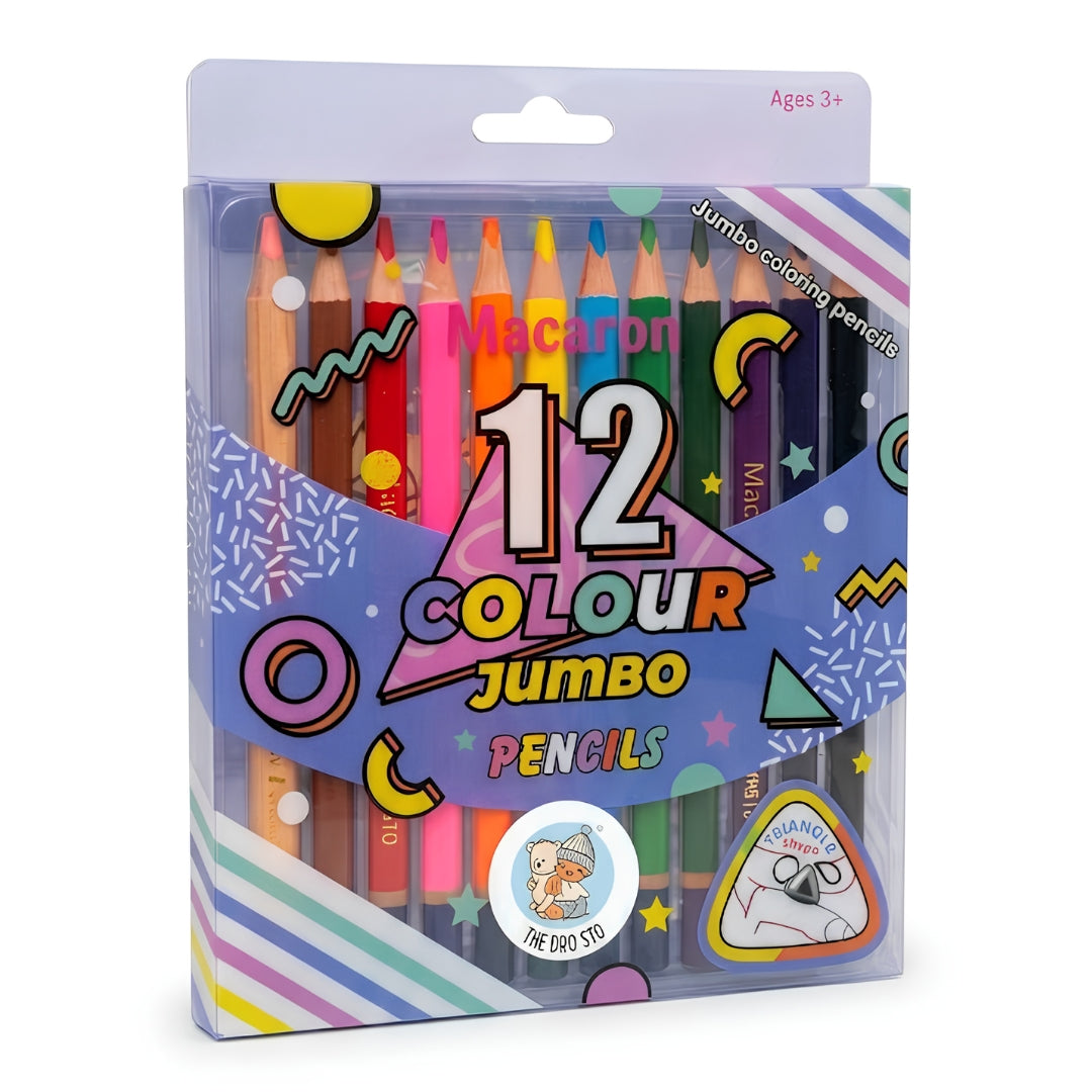 Macaron 12 colour Jumbo Pencils