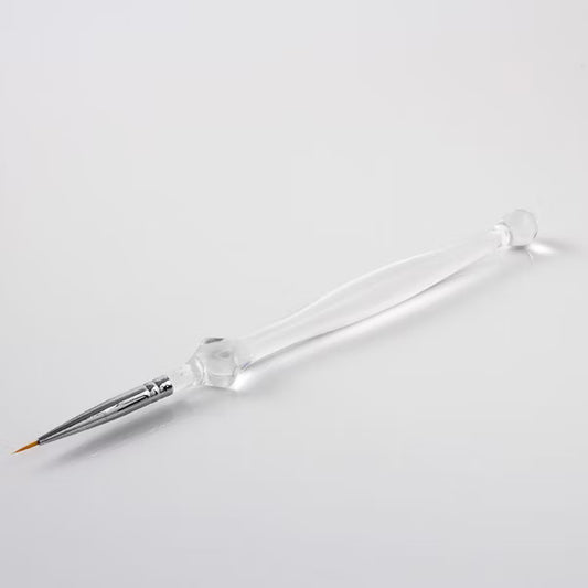 3 pcs Nail Art Brushes in Clear Acrylic Handle