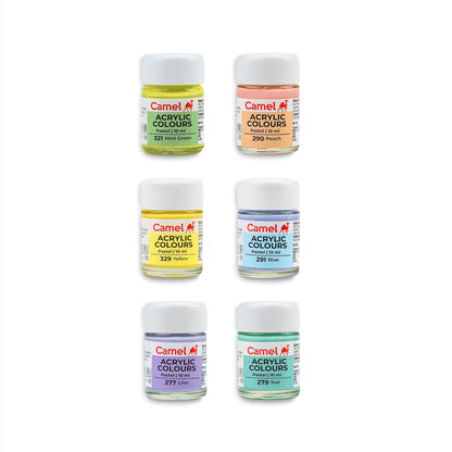Camel Acrylic Pastel Shades Set 10ml