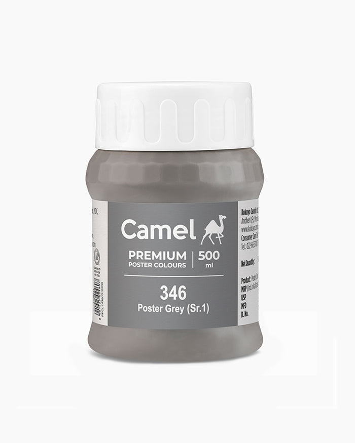 Camel Premium Poster Colour 500ml - Poster Grey
