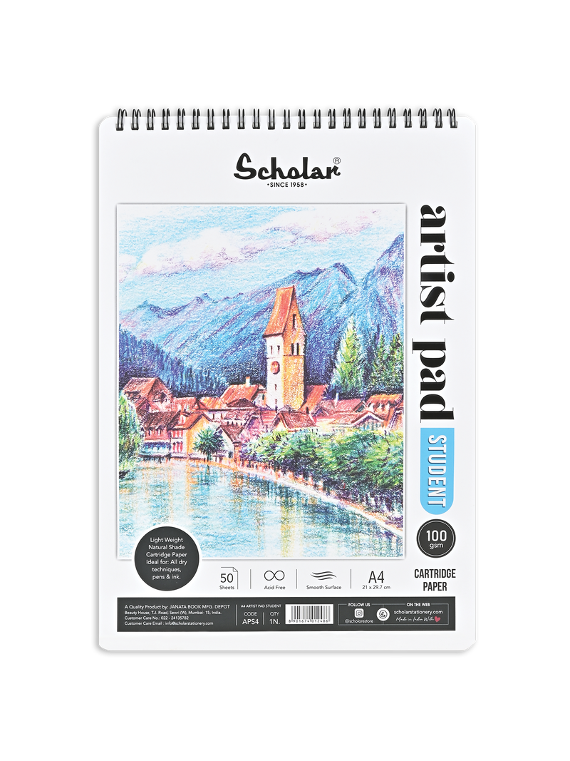 Scholar 100 Gsm Artist Pad - Student