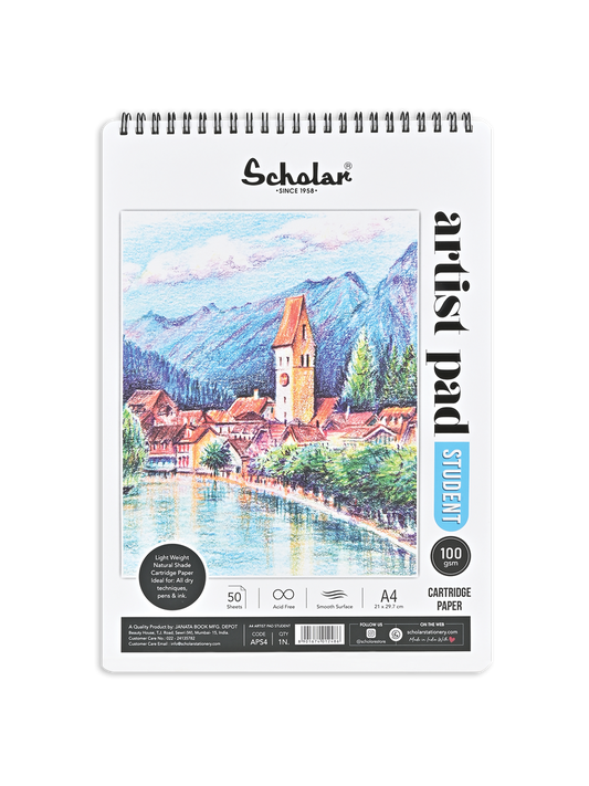 Scholar 100 Gsm Artist Pad - Student