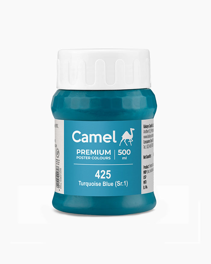 Camel Premium Poster Colour 500ml - Turquoise Blue