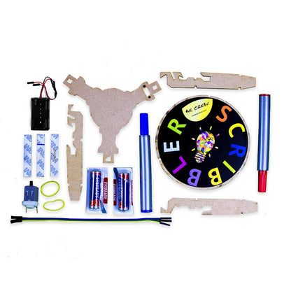 Be Cre8v Electronic DIY Scribbler Robot Kit for Kids (7+ Years) | Drawing Robot STEM Toy